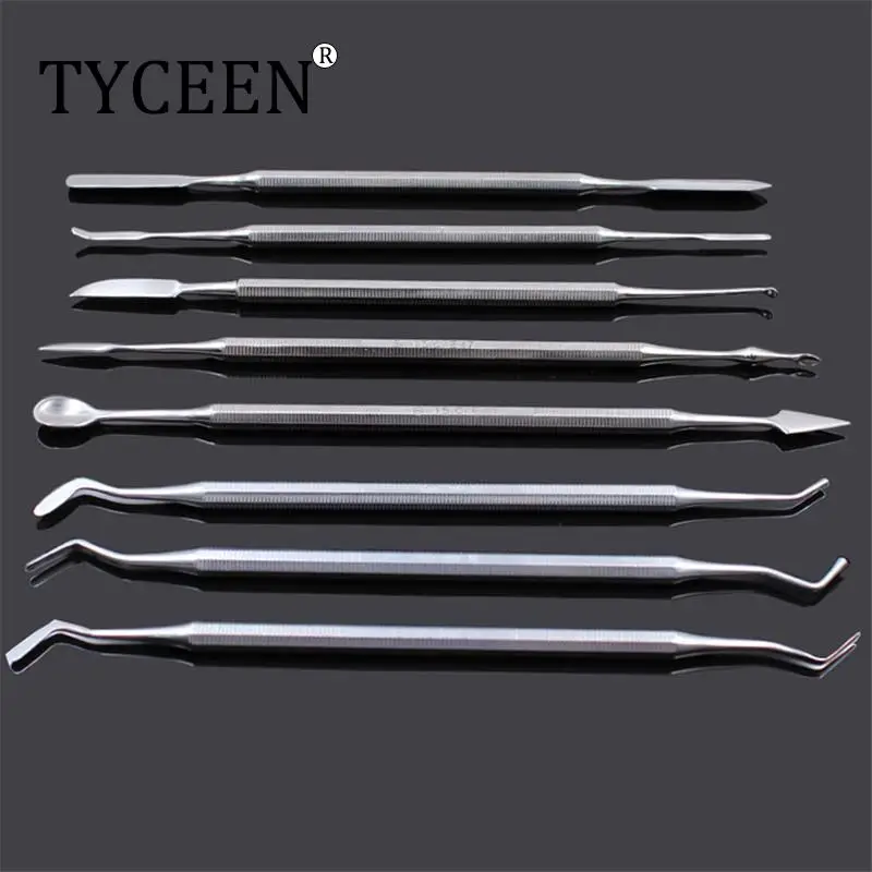 

1pc Dental Spatula Mixing Knife Wax Carver Stainless Steel Double Ended Composite Resin Filling Instrument Wax Scoop Sculpting