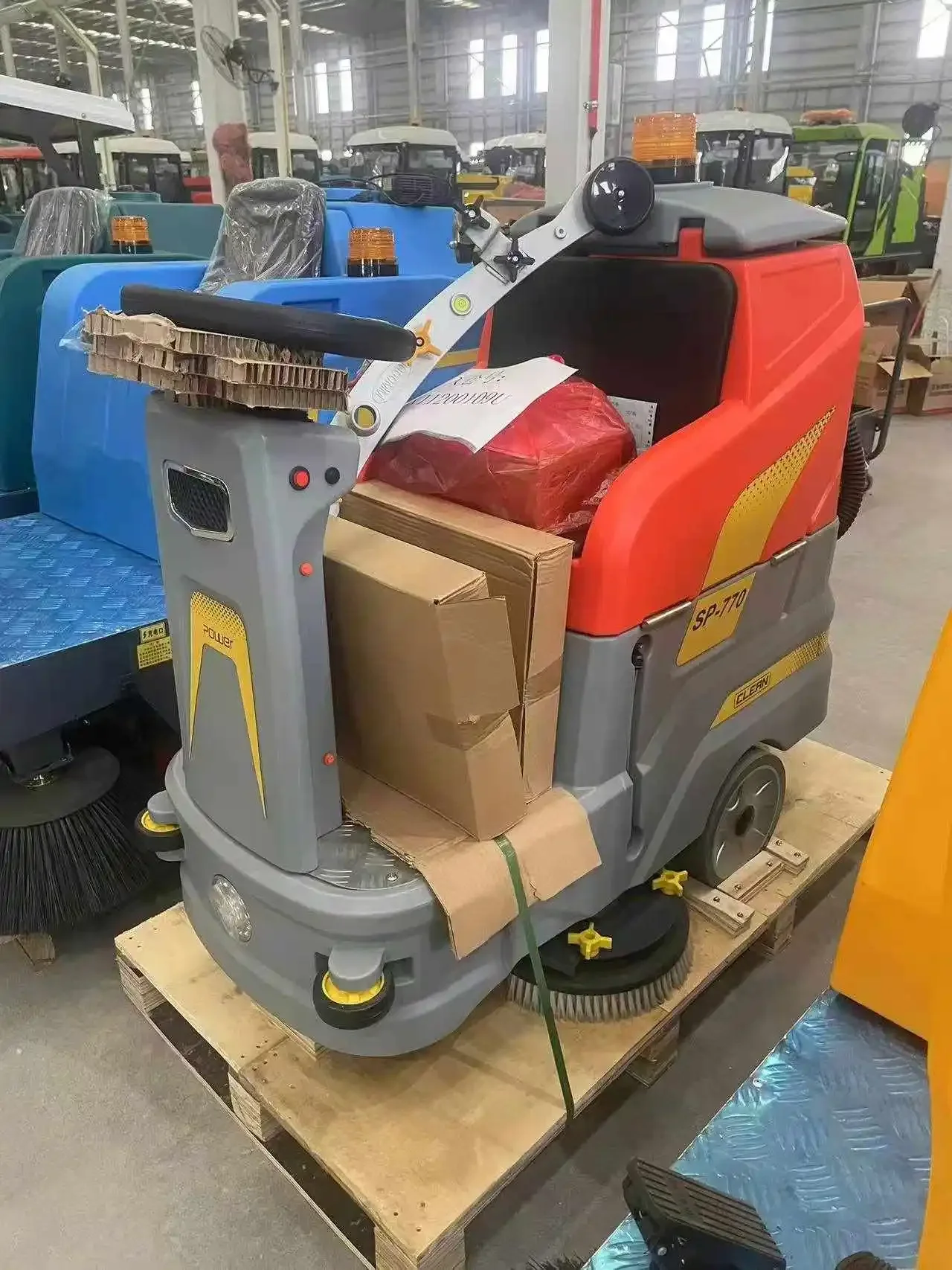 SP-770 Electric Auto-Orbital Rotary Scrubber Floor Cleaning Machine Double Brush Plate for Epoxy Cement Marble Floors