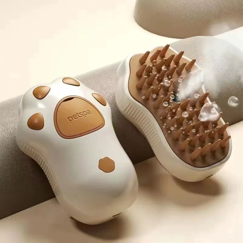 1pc Pet Cat Spray Comb Electric Water Spray Soft Silicone Pe