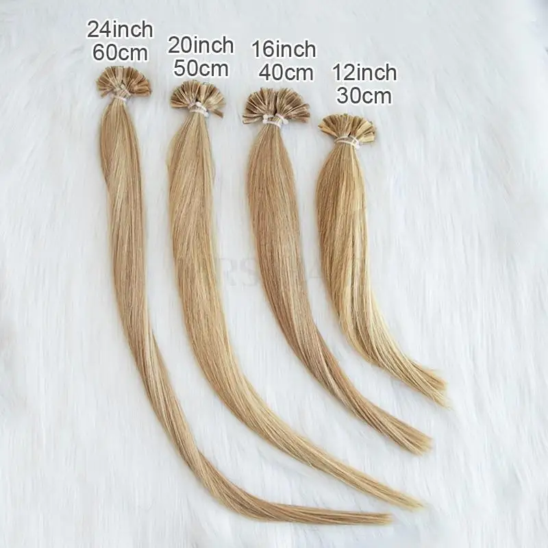 MRSHAIR U Tip Fusion Hair Extensions Nail Tips Human Hair Italiana 1.5cm Long Keratin Hair Bondings 12 16 20 24 inch 50strands