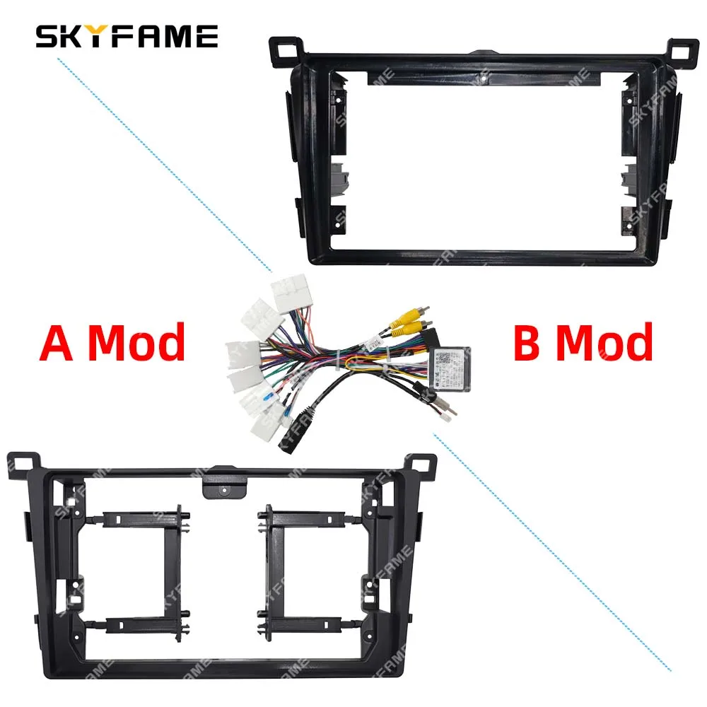 SKYFAME Car Frame Fascia Adapter Canbus Box Decoder Android Radio Dash Fitting Panel Kit For Toyota RAV4