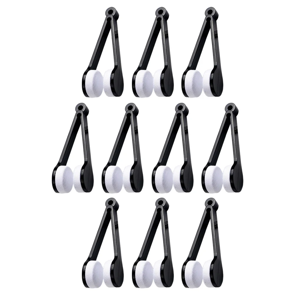 10 Pcs Glasses Cleaning Clip Eyeglass Cloth for Lens Wiping Tools Cleaner Plastic Microfiber