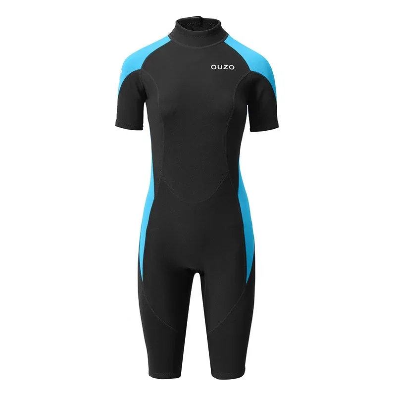 Flexible New 1.5mm Wetsuit Women's Short-sleeved Shorts One-piece Wetsuit Sunscreen Cold And Warm Surf Suit