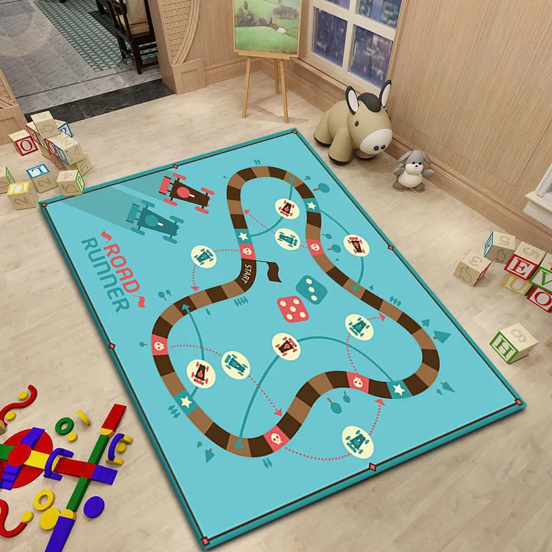 Snakes and Ladders Game Pattern Rug Carpets for Bedroom Living Room Mat Creative Door Mat Dressing Room Rugs Play Mats Carpet