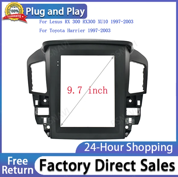 9.7 Inch Fascias For Lexus RX300 Harrier 1997-2003 Car Radio Android Stereo Player Head Unit 2 Din Panel Dashboard Frame