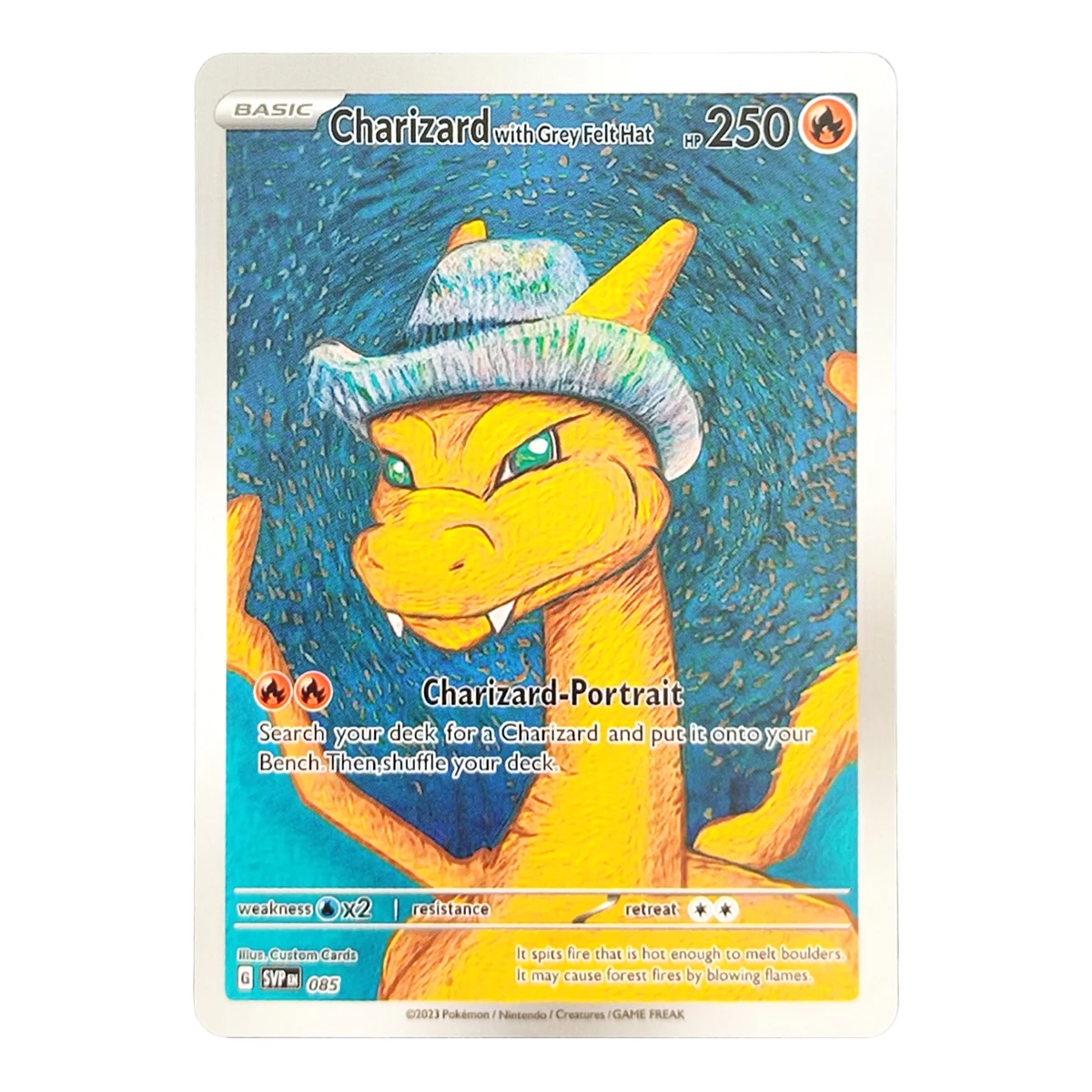 DIY PTCG 영어 피카추 Charizard Blastoise Mew Squirtle Venusaur 반 고흐 시리즈 취미 컬렉션 카드 장난감 어린이 선물
