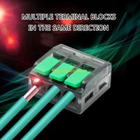 97QC 75Pcs Electrical Lever Wire Connectors Fast Connection Terminals 2/3/5 Conductors Electric Connection Clamps Easy to Use