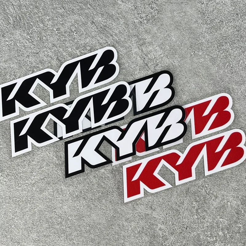 Adesivo distintivo para motocicleta KYB, 2 peças, decalque de marca de suspensão para moto, faça sua motocicleta com esta icônica