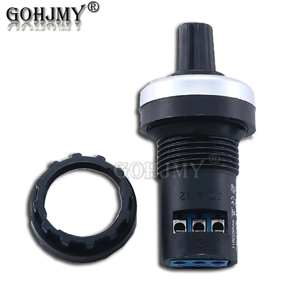 LA42DWQ-22 1K 2K 5K 10K 20K 50K 100K 200K 22Mm Diameter Pot Potensiometer Putar Konverter Sakelar Resistensi Inverter Gubernur