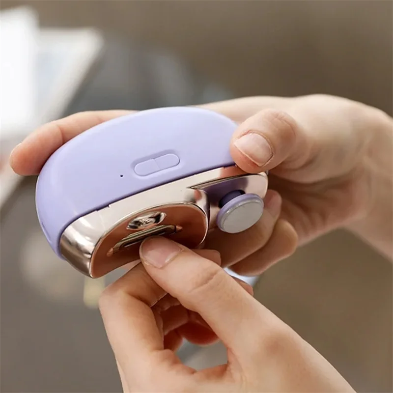USB Charging Automatic Electric Nail Clipper Nail Trimmer Grinder Polisher Fingernail Cutter With Cleaning Brush Manicure Tools