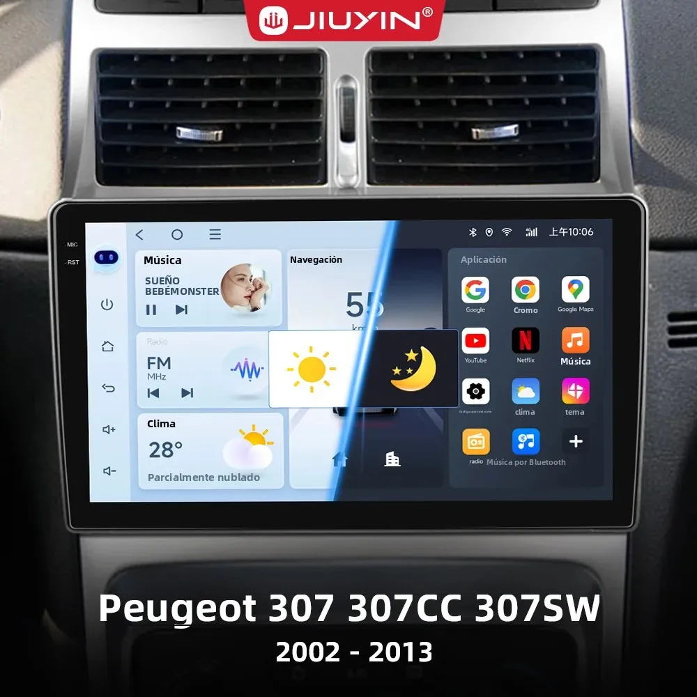 In cell IPS Car Radio For Peugeot 307 307CC 307SW 2002 - 2013 Wireless CarPlay Android Auto Intelligent Systems No 2din DVD