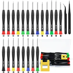 Magnetic Screwdriver Set Handheld Micro Screwdriver Kit Metric Pentagonal Torx Flat Cross Y-shaped Head Screwdriver with Storage