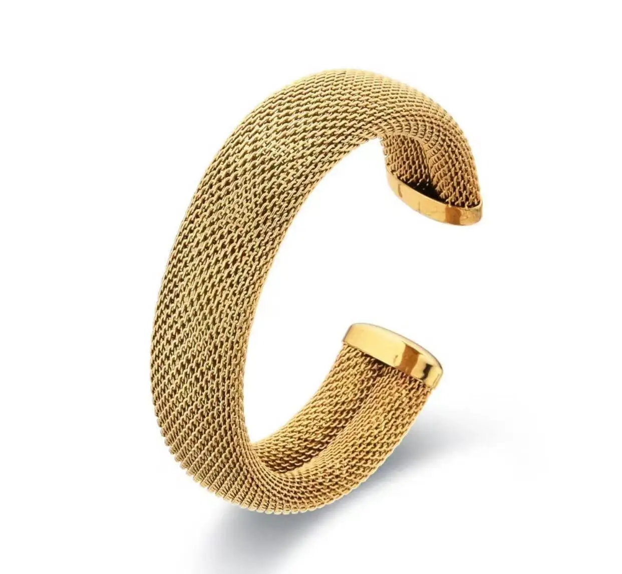 

Cross border stainless steel mesh C-shaped bracelet popular for women made of titanium steel in foreign trade
