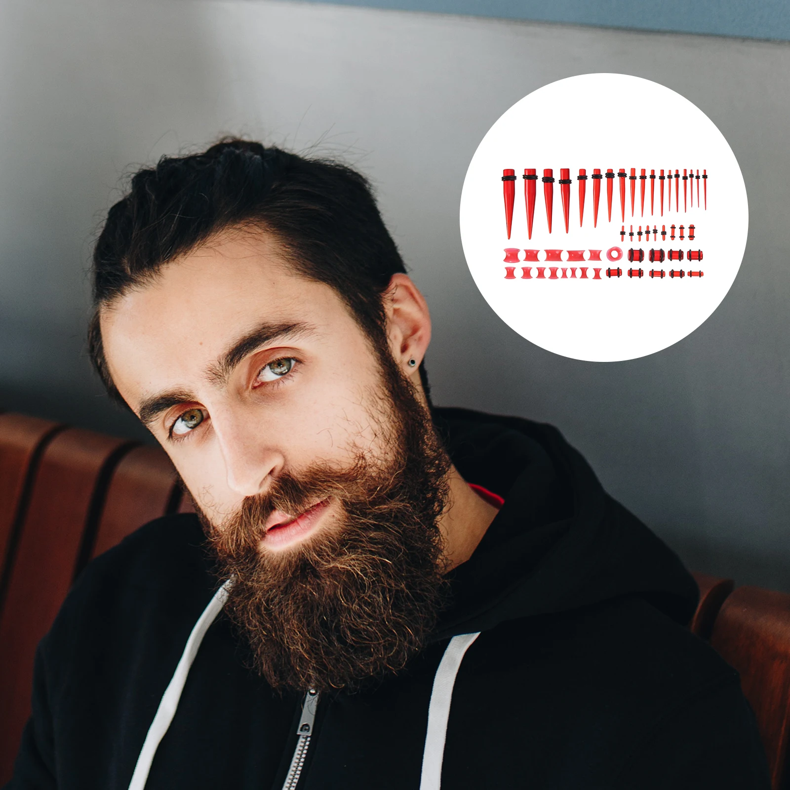 

50 шт., конусные украшения для пирсинга ушей, расширительные носилки, заглушки, стильный, безопасный для кожи декор, подарочный набор, аксессуары для боди-арта