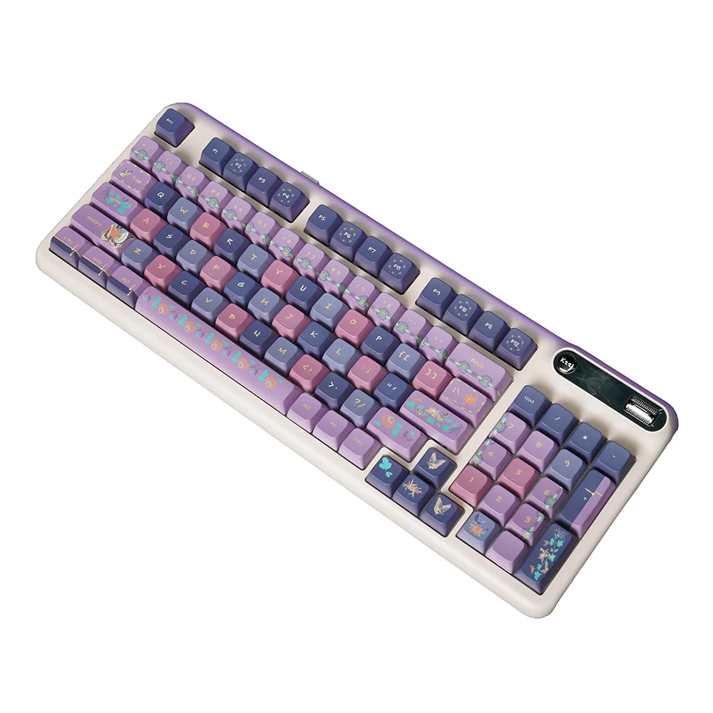 Imagem -02 - Npkc Mechanica Keyboard Key Cap Pbt Keycap Sublimação de Corante 126 Teclas Perfil Mda Cherry mx Switch