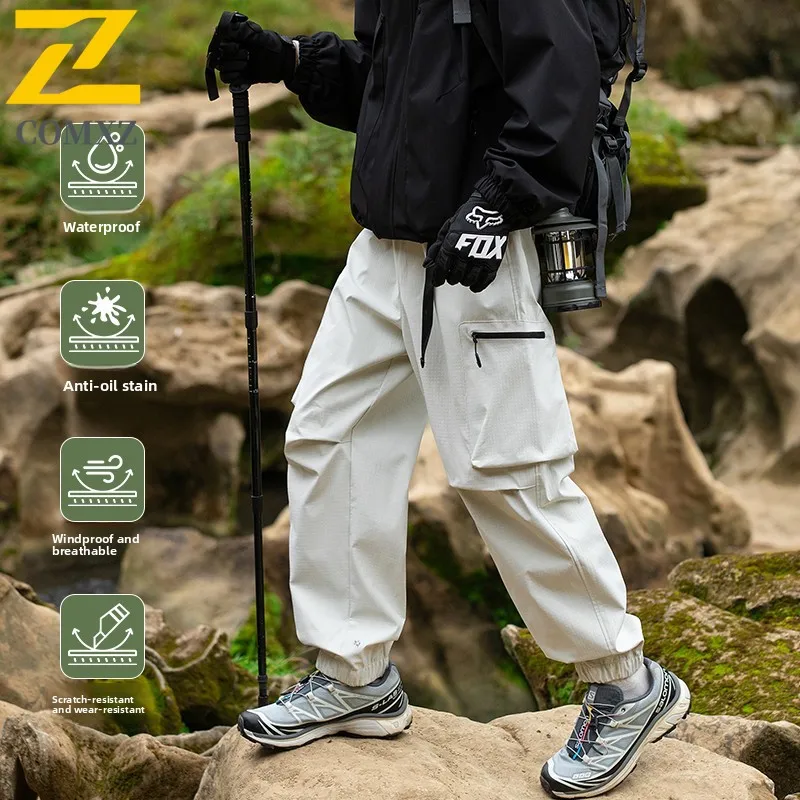 Retro Utility Trousers New 2025 Autumn Outdoor Camping Travel Pants Casual Male Urban Street Style Fashion Breathable Overalls