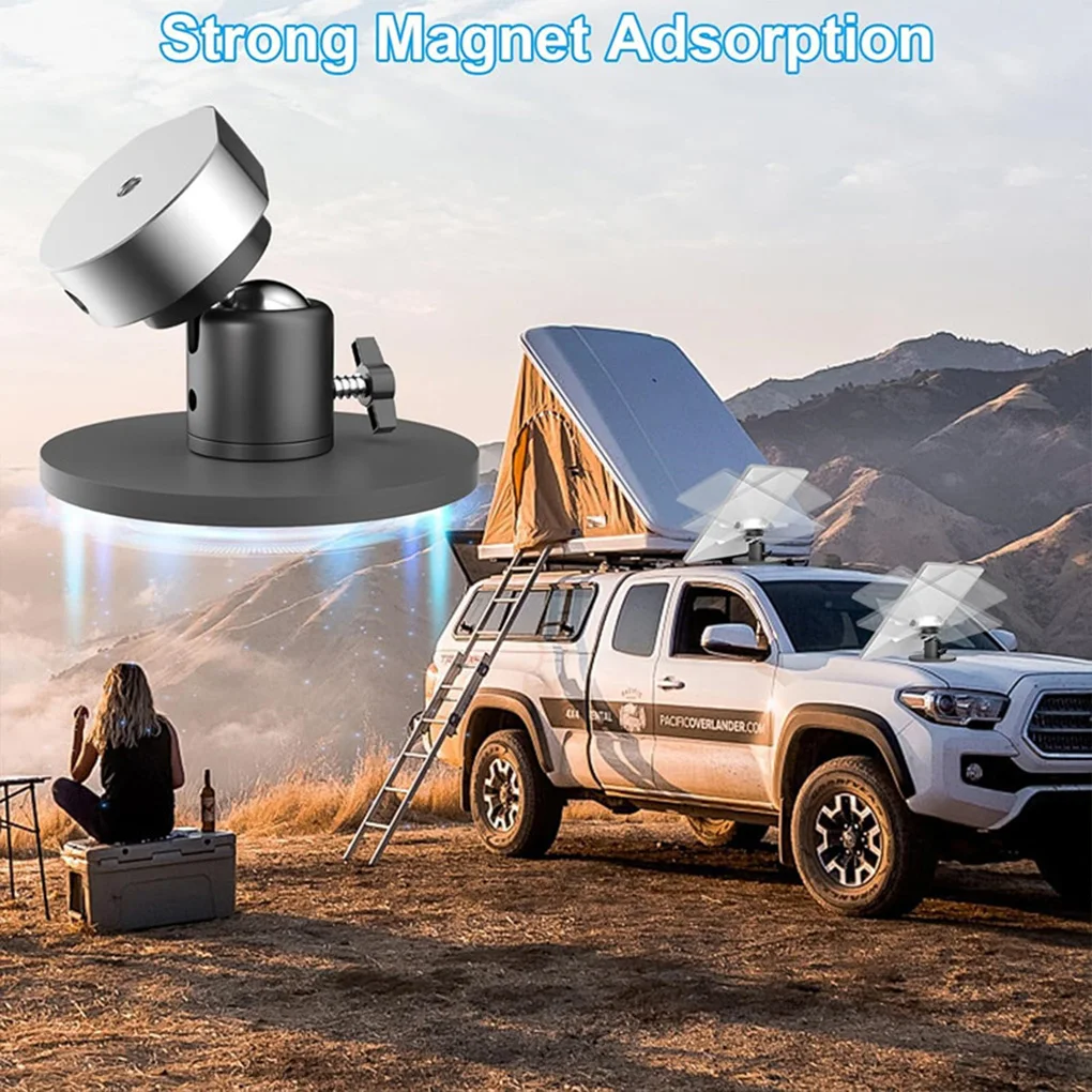 For Starlink Mini Metal Car Roof Magnetic Cup Holder Kit 360 Degree Rotating Signal Metal Holder Base For RV Yachts