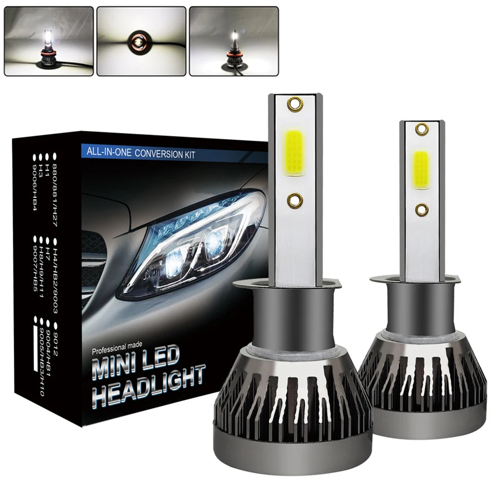 

Mini Led Lamp Turbo cob car headlight bulbs led h7 h4 h11 h1 h8 H9 9005 HB3 9006 HB4 9012 Canbus Headlamp fog Light Auto Part