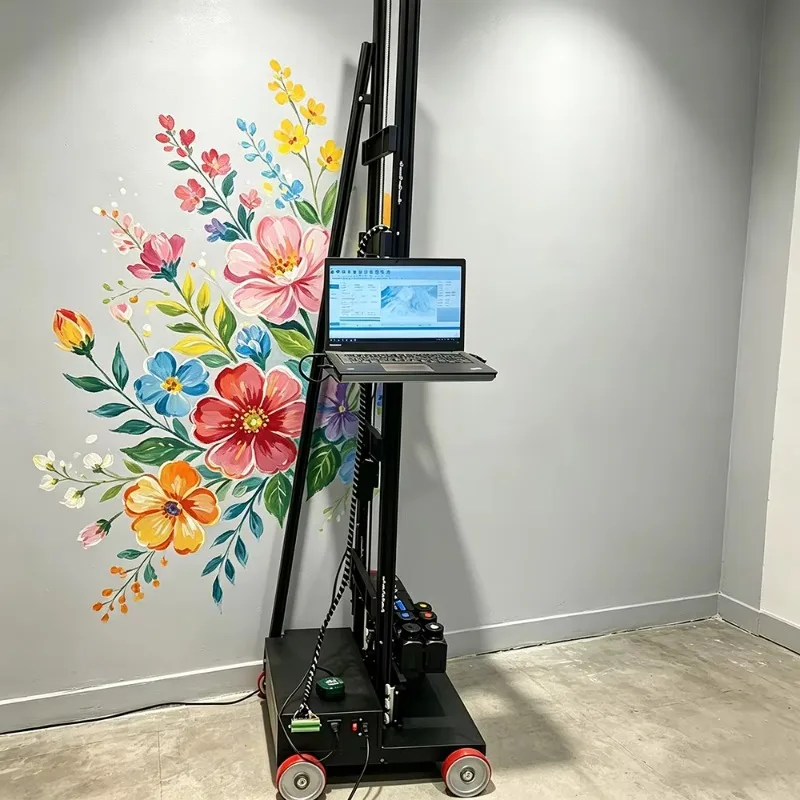 Vertical UV Wall Printer Machine 2880DPI with Dual Print Heads, 3m Height Unlimited Length Wall Art Printing