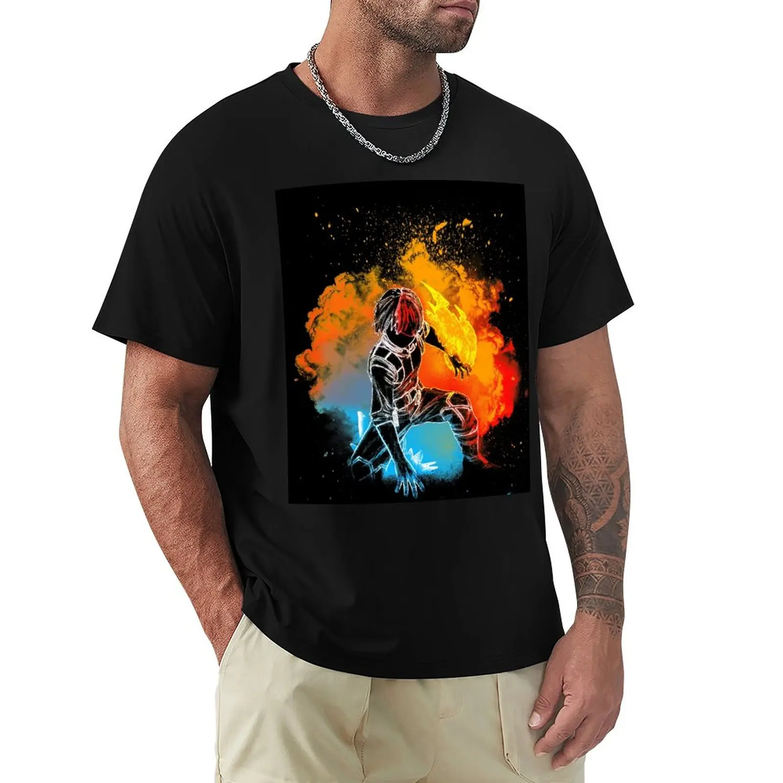

Футболка с надписью Soul of the Ice and Fire, Забавные футболки, одежда из аниме с коротким рукавом, мужские футболки