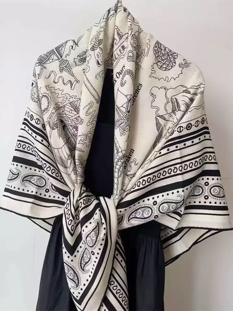 手作りシルクウールスカーフショール 35 シルクヘアロールエッジ高級ギフト女性用スカーフショルダーラップエレガント多機能冬春秋