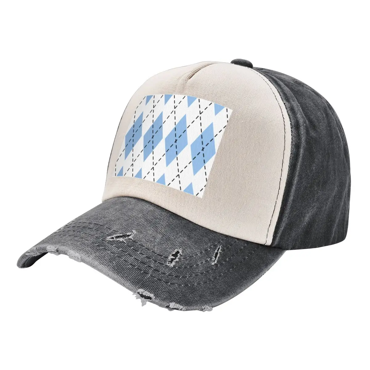 

Argyle Carolina Pattern Baseball Cap Sunscreen Designer Hat Visor Boy Child Women's