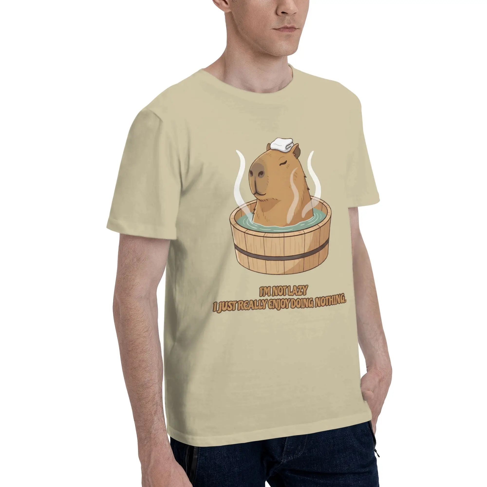 I'm Not Lazy I Just Really Enjoy Doing Nothing Graphic Printed T Shirts for Men Women  Pure Cotton  Tee Shirt Clothing