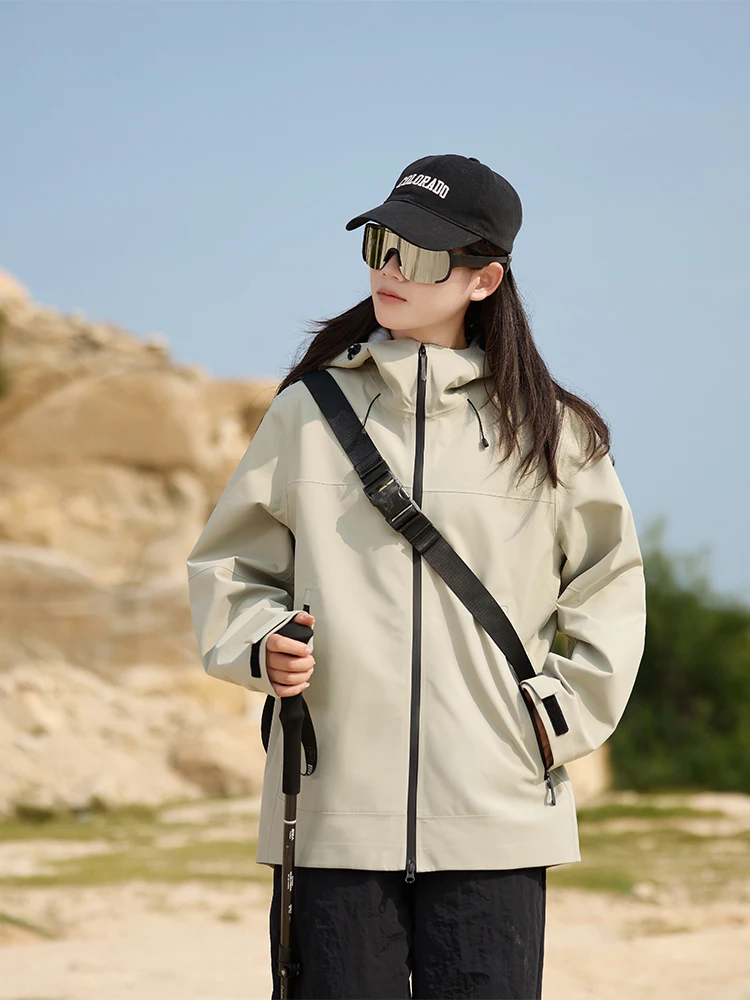 

Trendy Mountain Series Men's Jaet 2025 New Outdoor Windproof Autumn Winter Climbing Suit Waterproof Hiking Coat Stand Fit