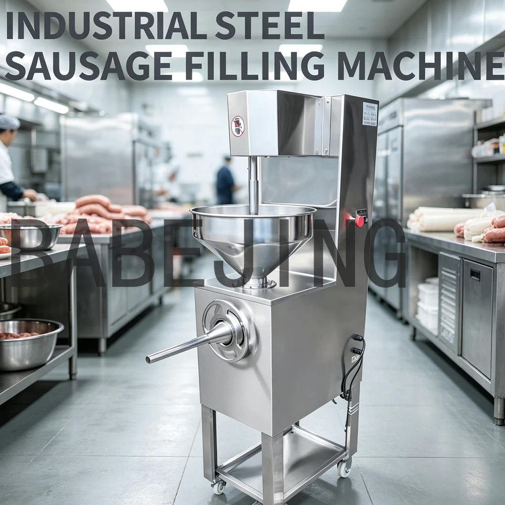 BABEJING Electric Sausage Filling Machine for Home Use Fully Automatic Stainless Steel Sausage Mixer Kitchen Appliance