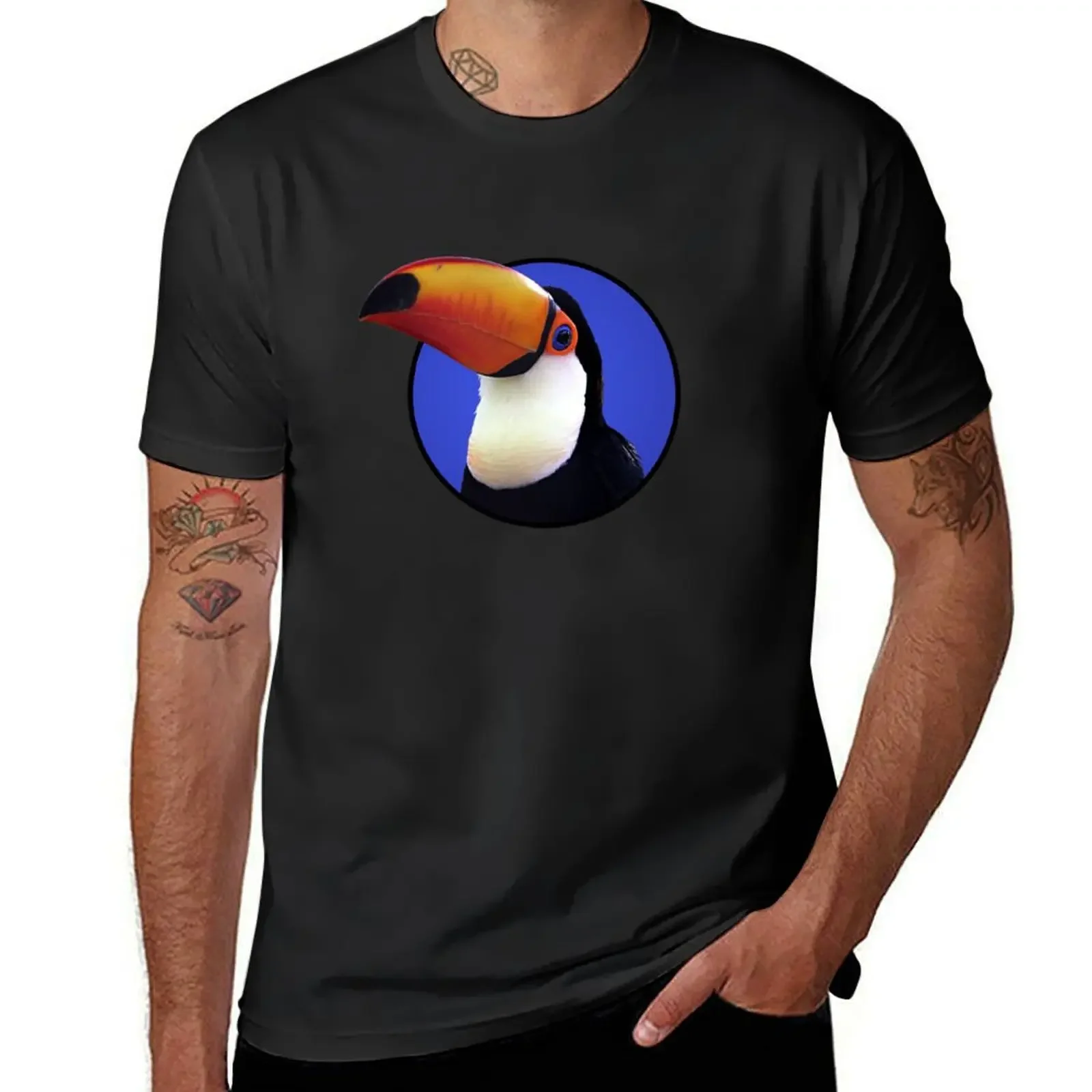 Toco Toucan T-Shirt sweat cotton graphic tees oversized t shirt men workout shirt