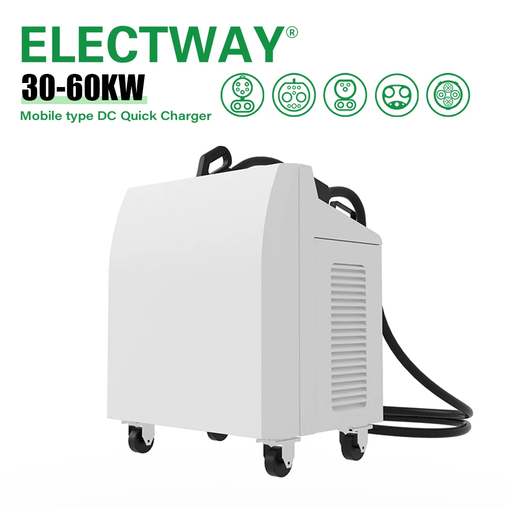 Smart Fast Dc Ev Charger Technology 30Kw Portable Dc Charger for Electric Car Mobile Ev Charger