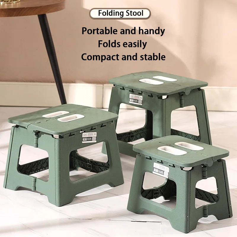 XL Folding Stool Mini Outdoor Space-saving Collapsible Wall-Mountable Adult Children Portable Stool for Fishing Indoor Outdoor