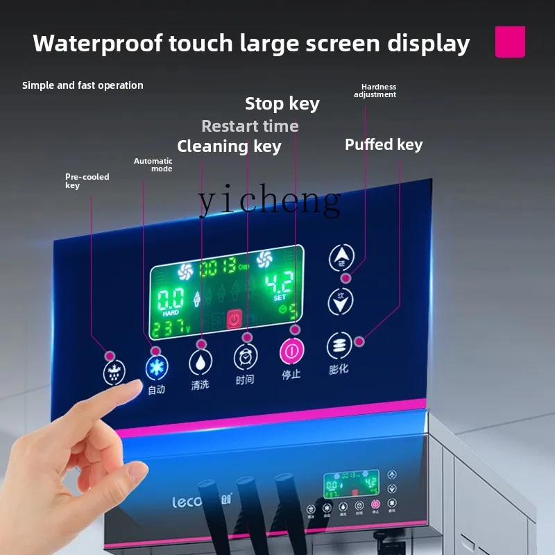 Macchina per gelato ZZ macchina per gelato a cono commerciale macchina per gelato soft automatica da tavolo verticale in acciaio inossidabile