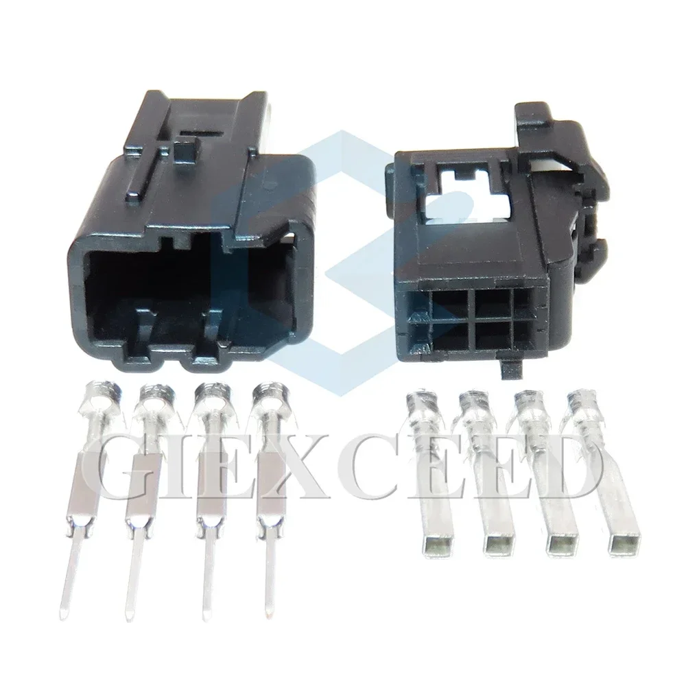 

4 Pin Black Unsealed Socket 0.6 Series Miniature Female Male Plug AC Assembly Automotive Wiring Terminal Connector