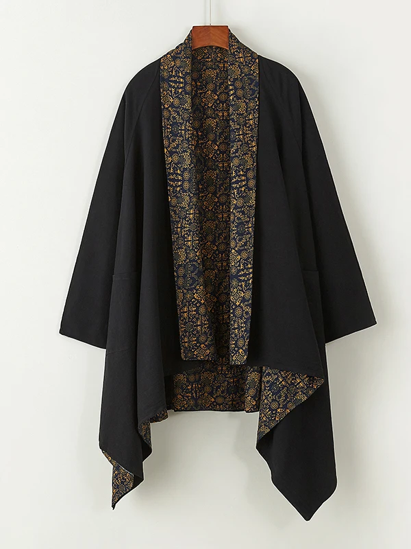 

Модная тибетская мужская куртка-пальто в осеннем стиле, молодежная этническая одежда, длинное пальто с принтом, повседневная хлопковая одежда