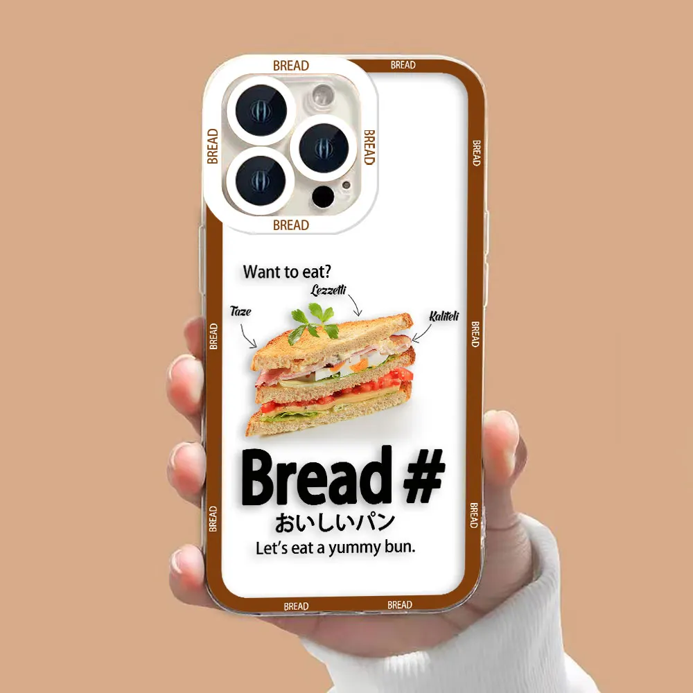 Funny Breakfast Toast Butter Bread Clear Case For Infinix HOT 40 30 30I 20 20I 20S 9 12 12I 11 10 10I 10S PLAY 8 ZERO 20 30 Case