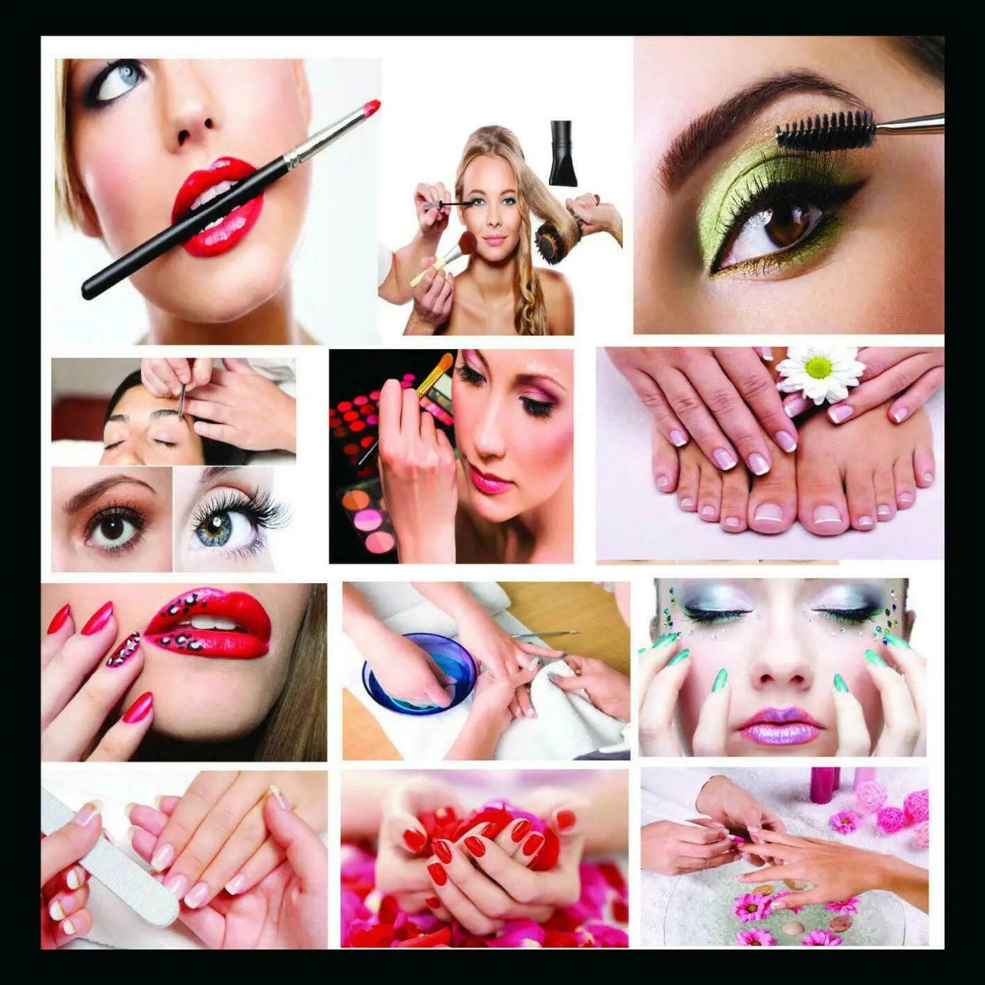 

Lot style Choose Salon Beauty Makeup SPA Hairdresser Manicure Pedicure Art print Silk poster Home Wall Decor