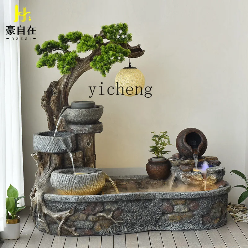 YFY  flowing water ornament circulating water living room feng shui wheel rockery fountain balcony fish tank fish pond outdoor