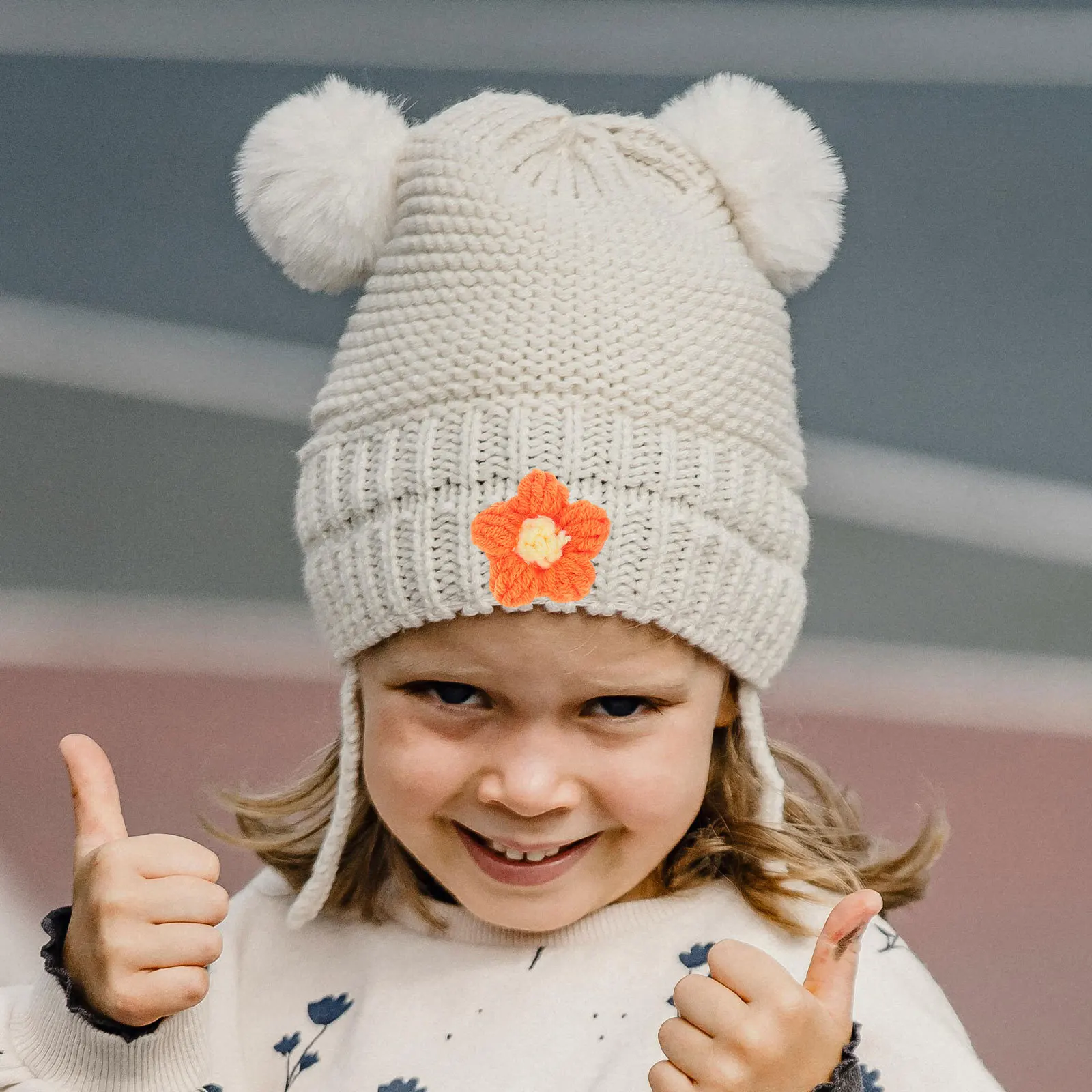 

50Pcs Crochet Flowers Handmade Puff Stitch Yarn Flowers for Clothing Accessories DIY Crafts Embellishments Knitted Crochet