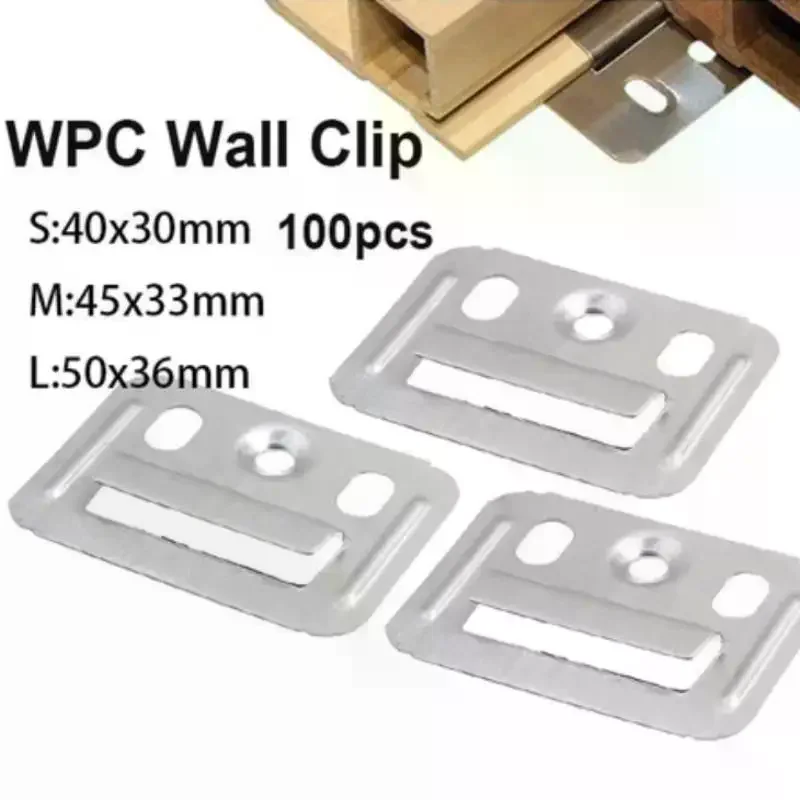 200Pcs Wall Panel Clips Metal Clip Fluted Wall Panel For Wpc Wall And Ceiling Fluted Cladding Clip