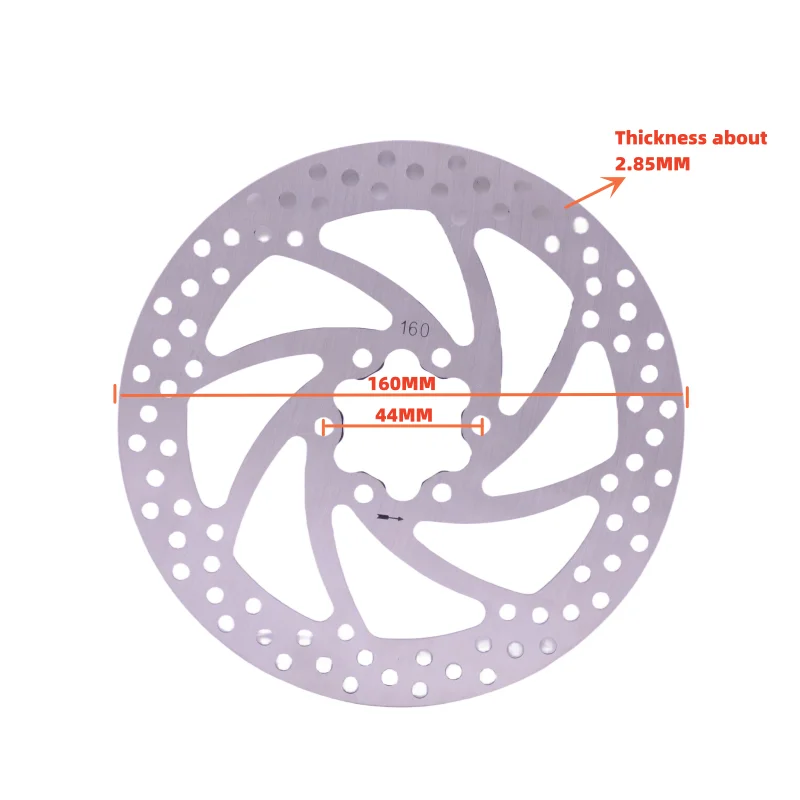 GUSTAVO Electric Bicycle Disc Brake Scooter Brake Rotor 140/160/180/203MM Thickness 2.3/2.85MM