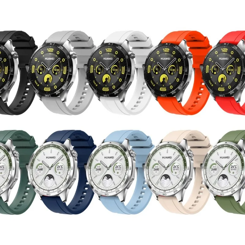 Silicone Protector Case Fall Prevention Shockproof Shell Bumper Frame Colorful Scratch-resistant for HUAWEI WATCH GT 4 46 mm