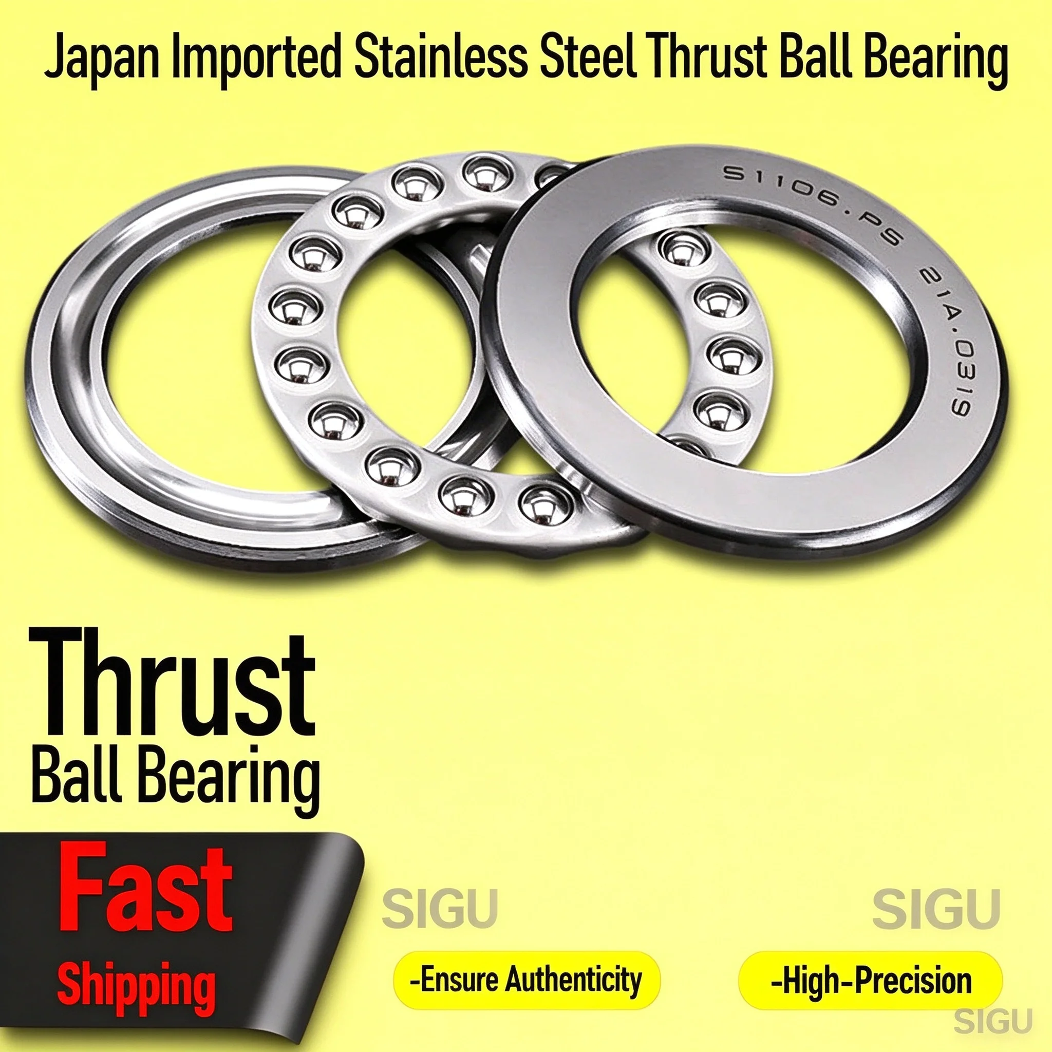 Imported Japanese Stainless Steel Thrust Bearing SS 51200 51201 51202 51203 51204 51205 51206 51207 51208 51209 51210