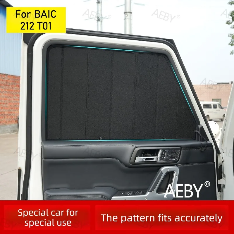 For BAIC 212 T01 2024-2025 Custom foldable car window sunshade cover,UV protectionThermal insulation,Privacy Camper Accessories