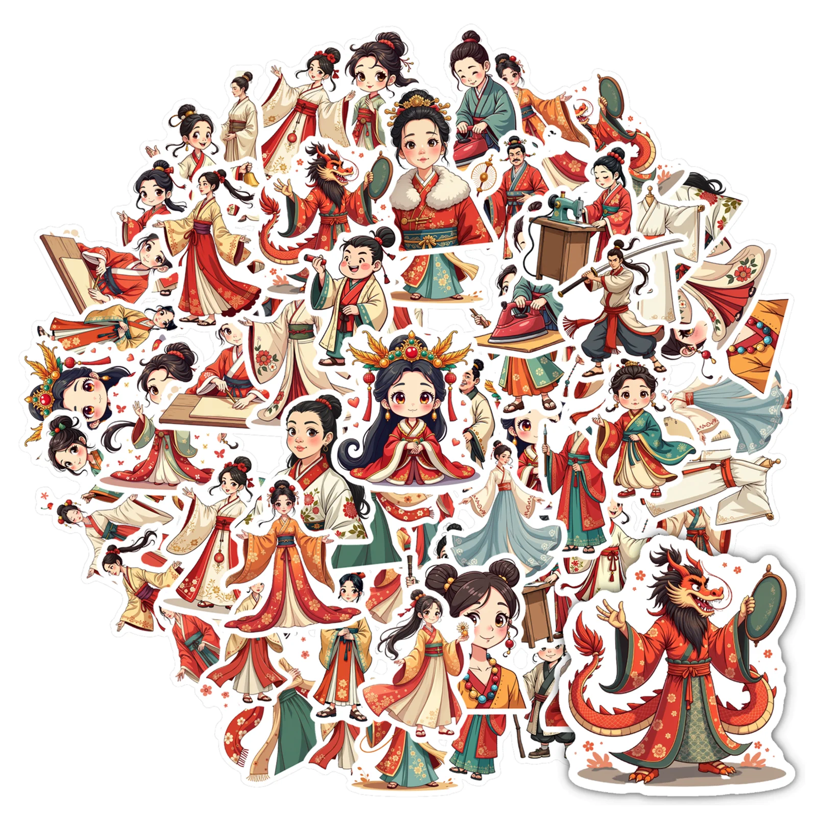 

35pcs-70pcs Decals Historical Teacher Reward Stickers Cultural Stickers Stationery Stickers for Car Sticker Guitar Fridge