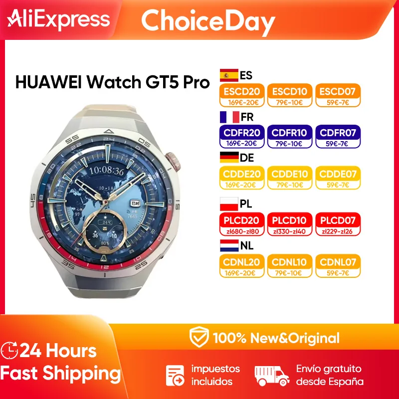 HUAWEI GT5 Pro Uhr  Smartwatch 1,53'' HD Bildschirm 315mAh Batterie 24H Gesundheit Monitor BT 5,3