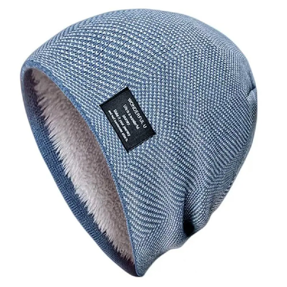 قبعة شتوية للجنسين مبطنة بالفرو الناعم قبعة دافئة سميكة محبوكة قبعة رياضية للتزلج مع غطاء للرقبة للرجال والنساء