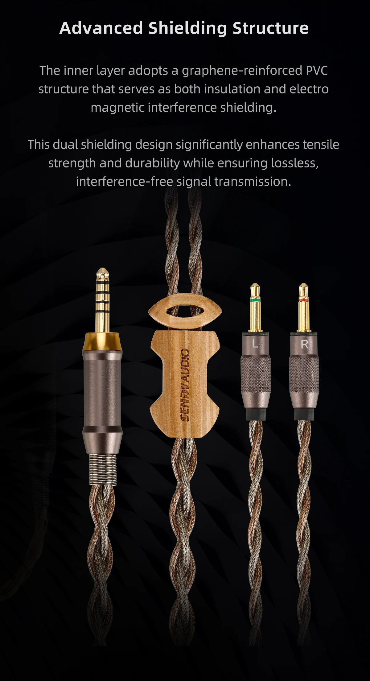 Sendy Audio APOLLO PRO HIFI Planar-Magnet-Treiber Open-Back Over-Ear Holz-Kopfhörer 4,4mm Balanced Headset – Detail 6
