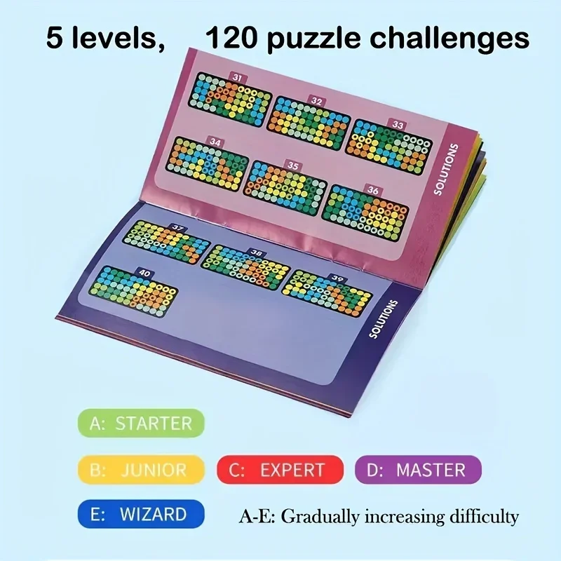 3d 120 desafios iq puzzle pro um jogo de viagem para crianças e adultos um jogo de cérebro de construção de habilidades cognitivas brinquedos montessori crianças