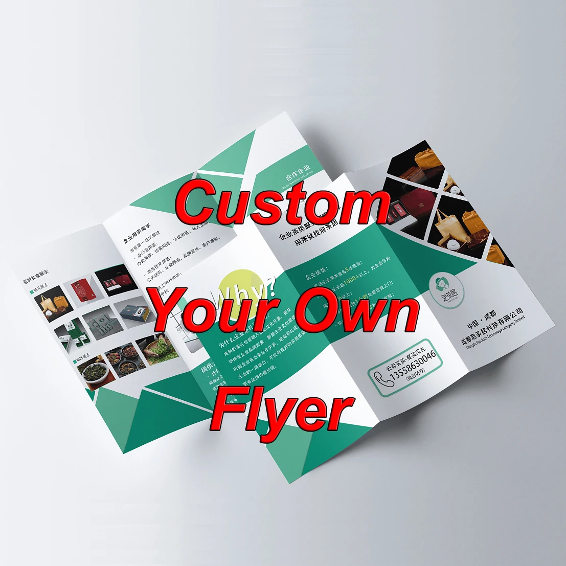 

Custom Flyer Printing Full Color Size And Design Coated Paper Leaflet Double One Side Free Sample Tri-Fold or Special Folder